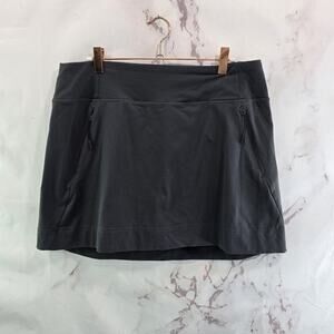 The North Face Skirt Womens Large Black Skort Built In Shorts Flashdry Lined